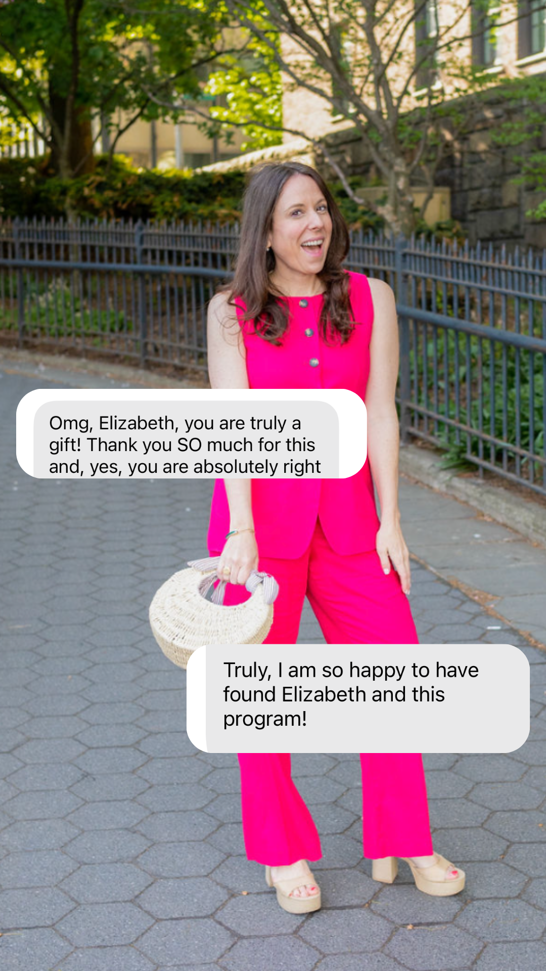 Member testimonial: thank you message to Elizabeth